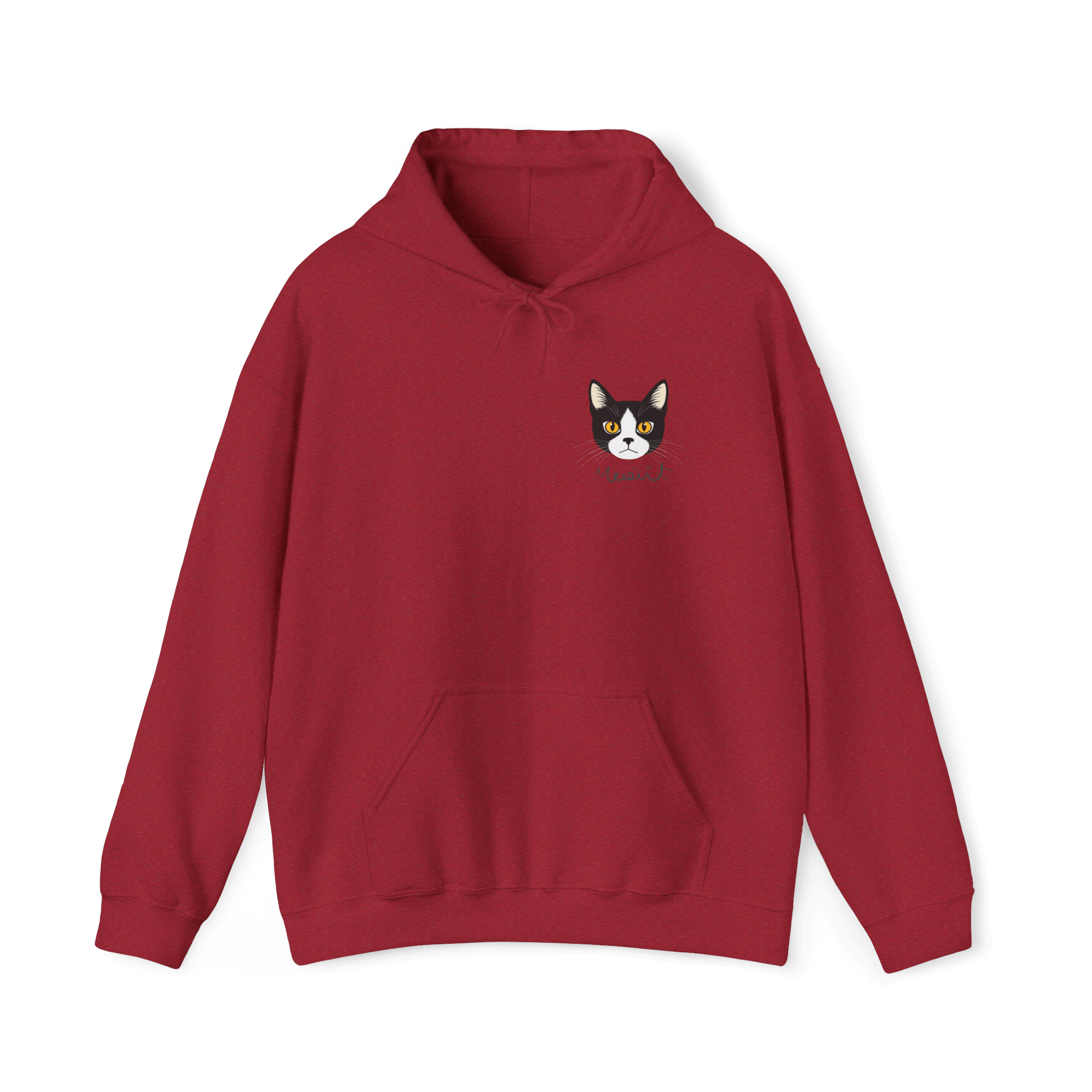 Minimalist Tuxedo Cat Hoodie - Meow Charm