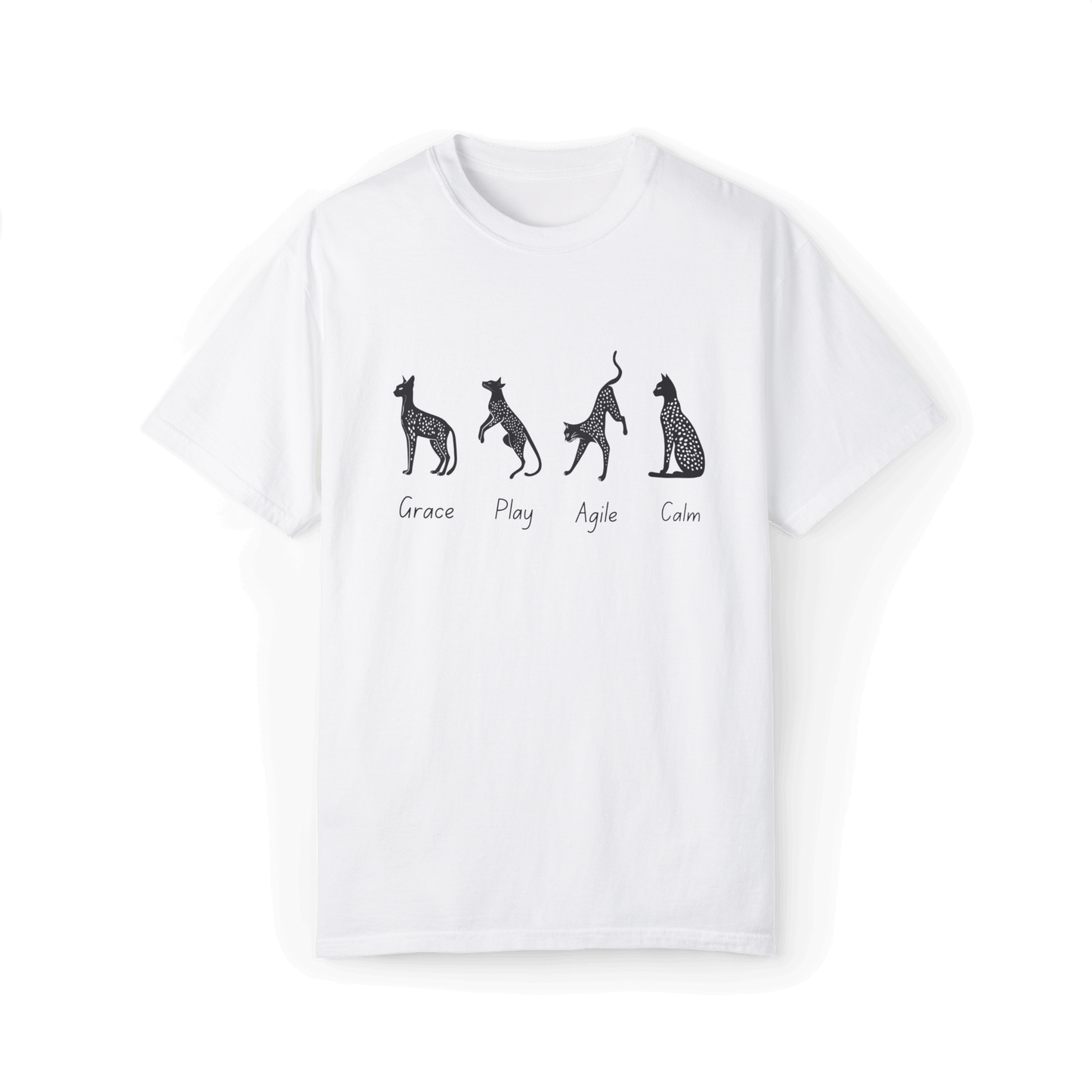 Graceful Savannah Cat T-shirt - Elegant & Playful Design