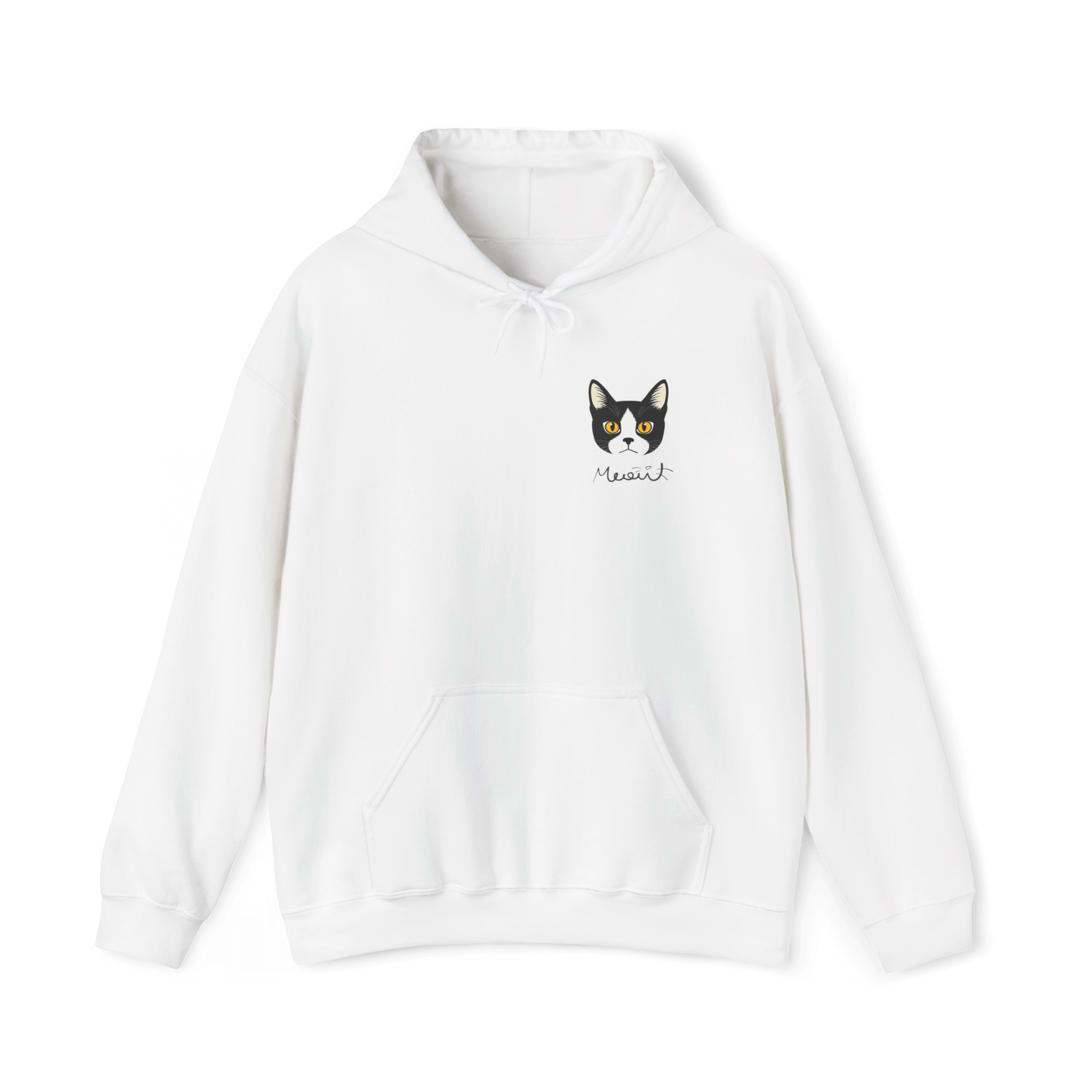 Minimalist Tuxedo Cat Hoodie - Meow Charm