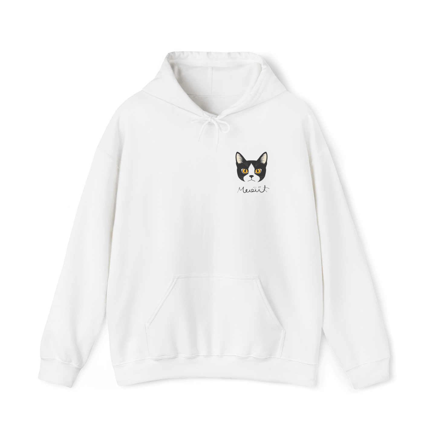 Minimalist Tuxedo Cat Hoodie - Meow Charm