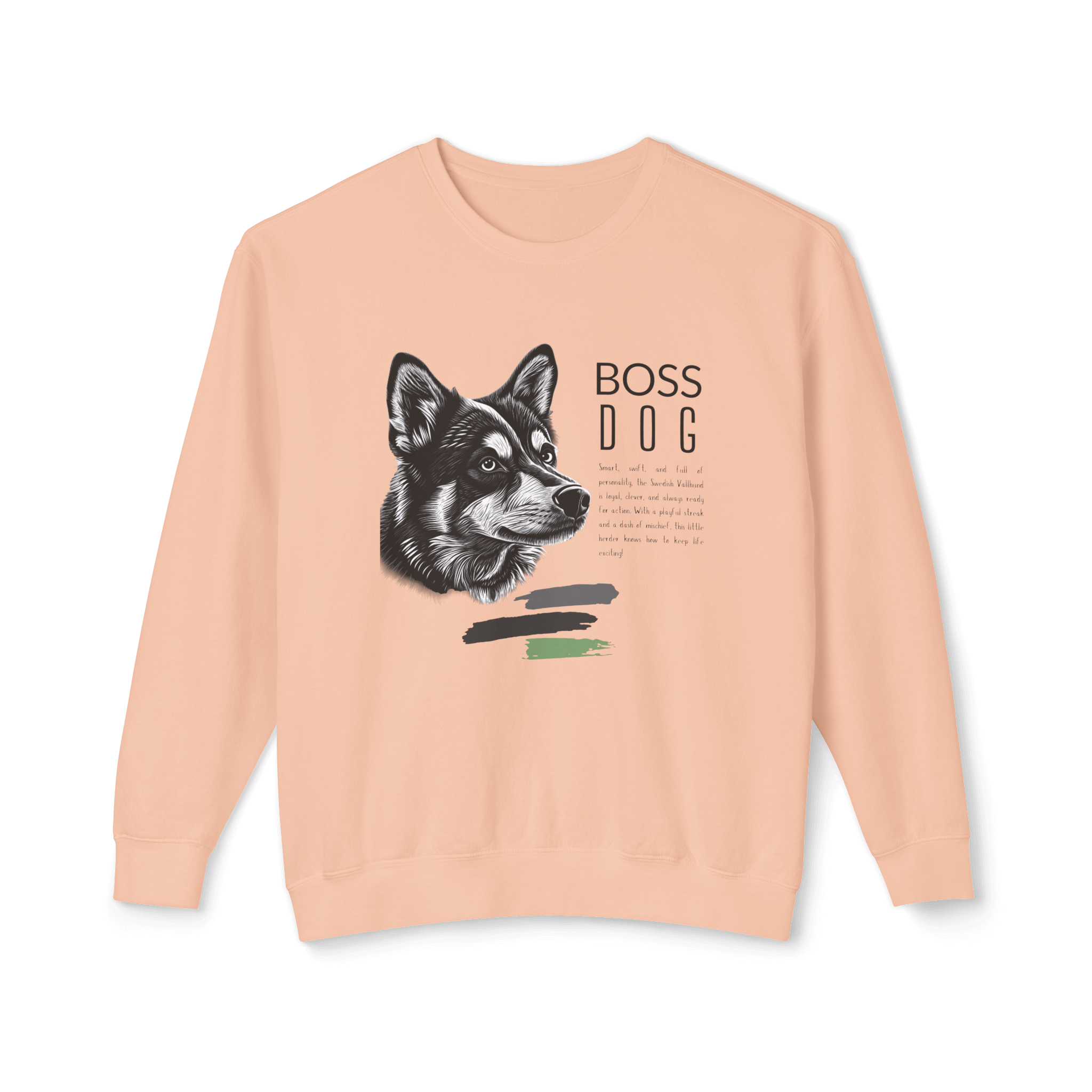 Boss Dog Sweatshirt - Swedish Vallhund Confidence