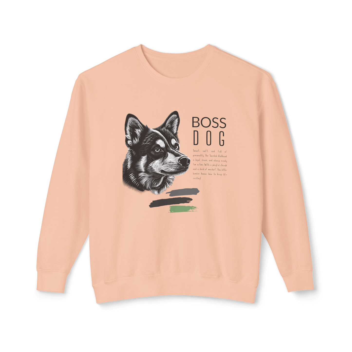 Boss Dog Sweatshirt - Swedish Vallhund Confidence