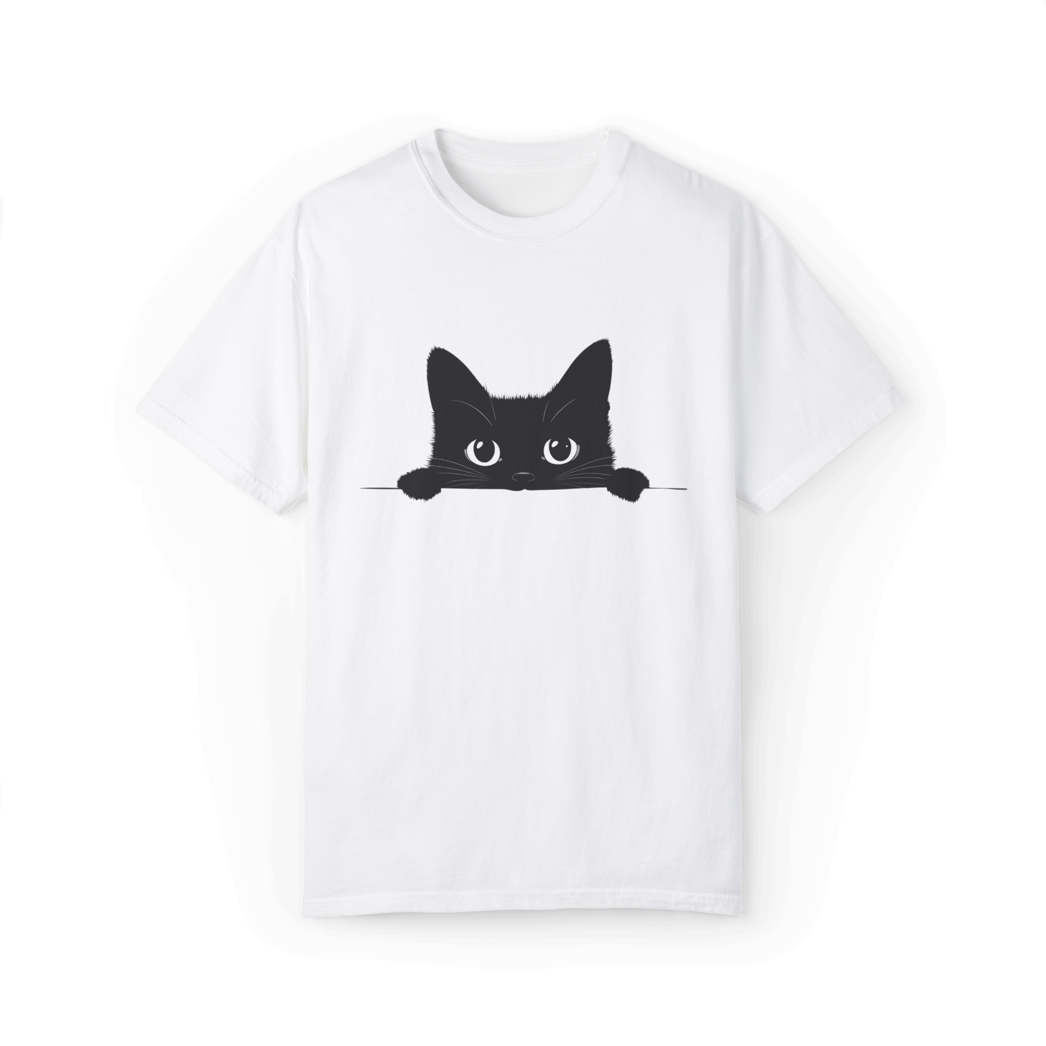 Peek-a-Boo Siamese Cat T-shirt - Adorable Minimalist Design