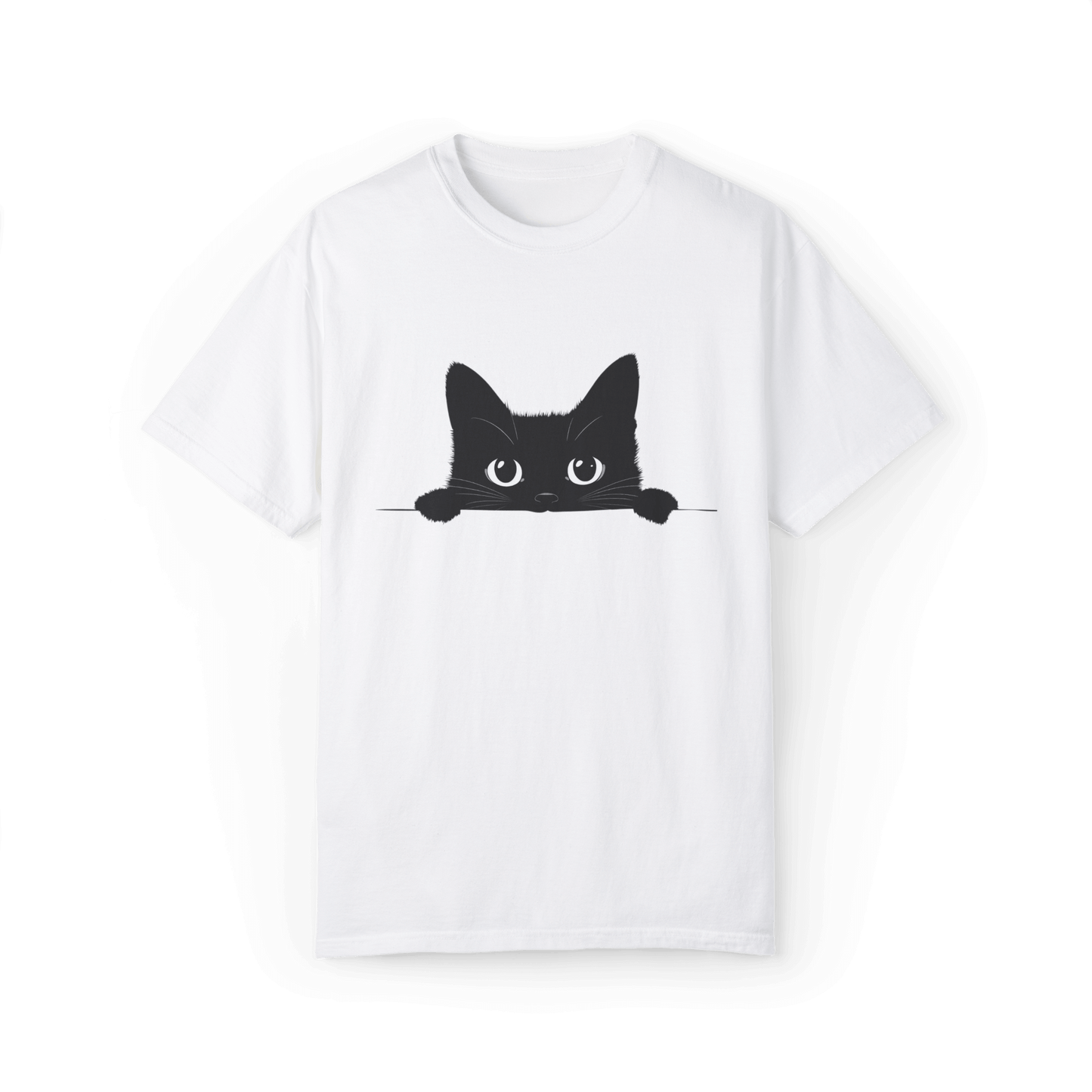 Peek-a-Boo Siamese Cat T-shirt - Adorable Minimalist Design