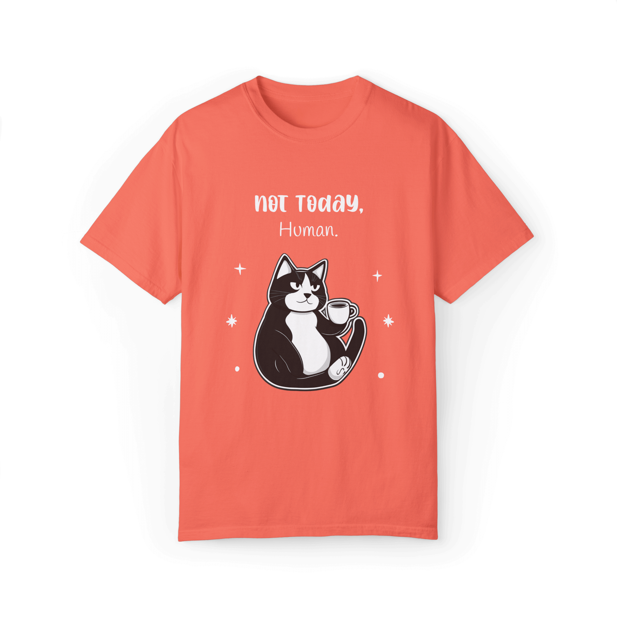 Not Today, Human T-shirt - Tuxedo Cat Attitude