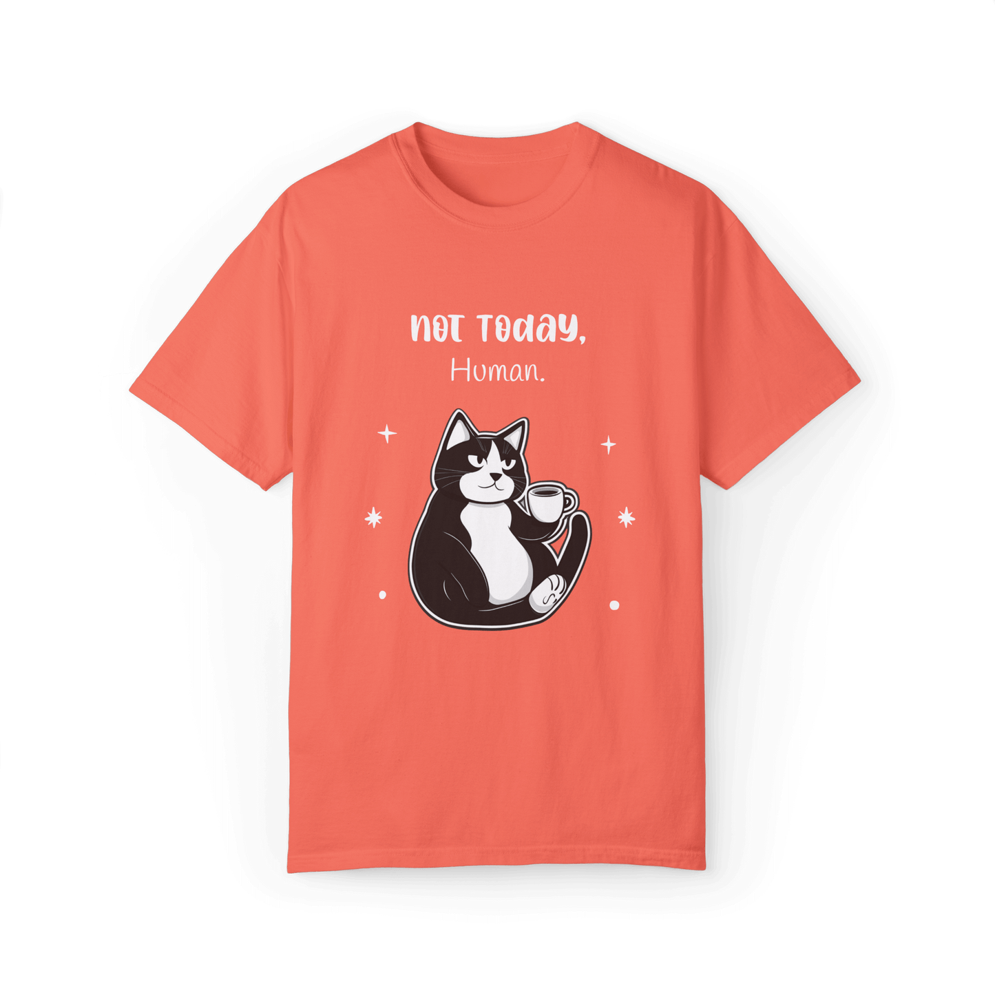 Not Today, Human T-shirt - Tuxedo Cat Attitude