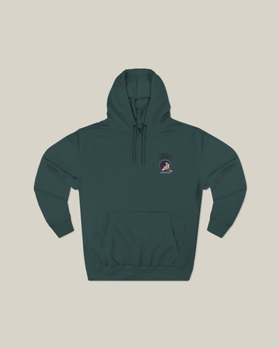 Taily Space Club Streetwear Graphic Hoodie in sports green with astronaut design.