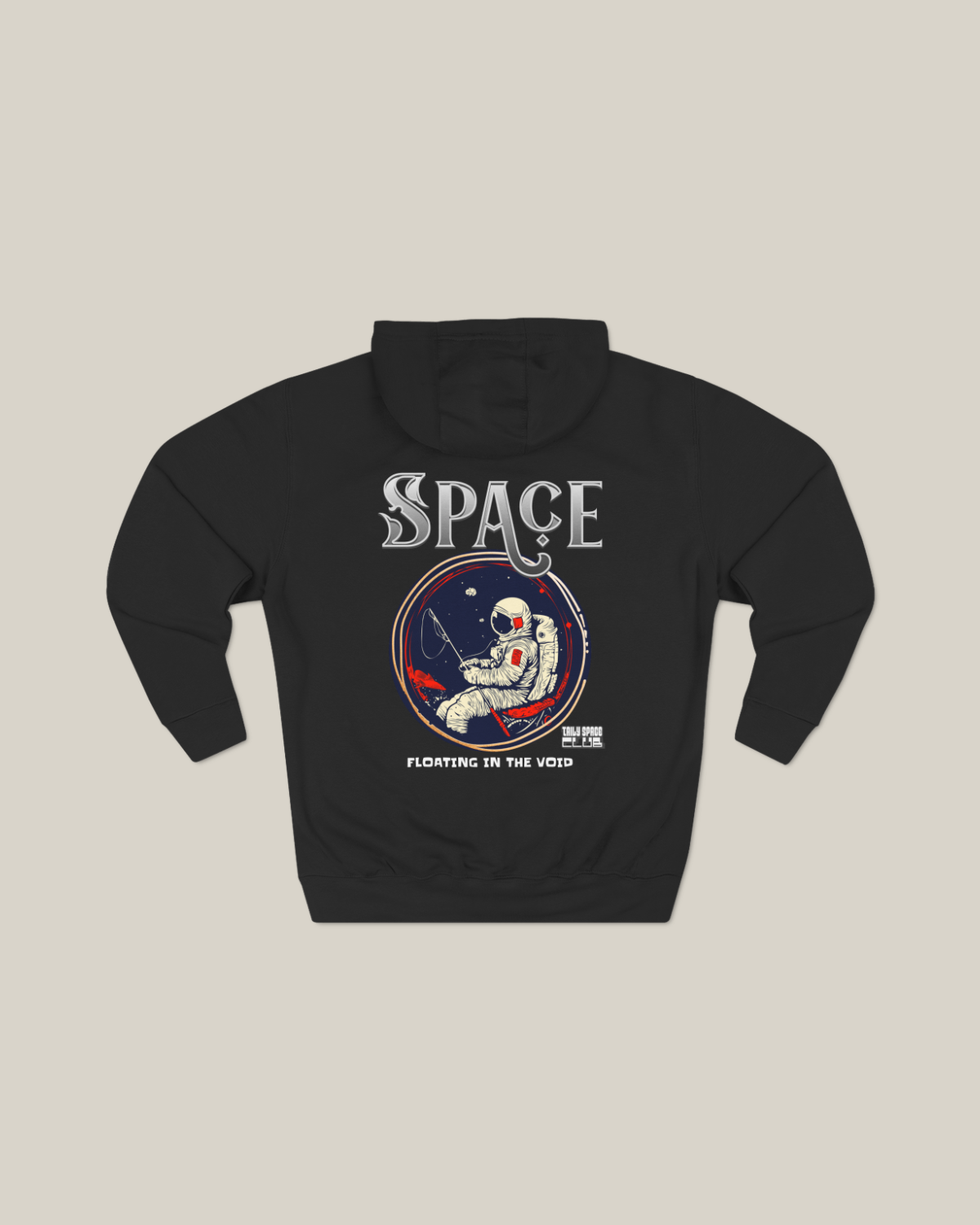 Taily “Space Club” Streetwear Graphic Hoodie – Black