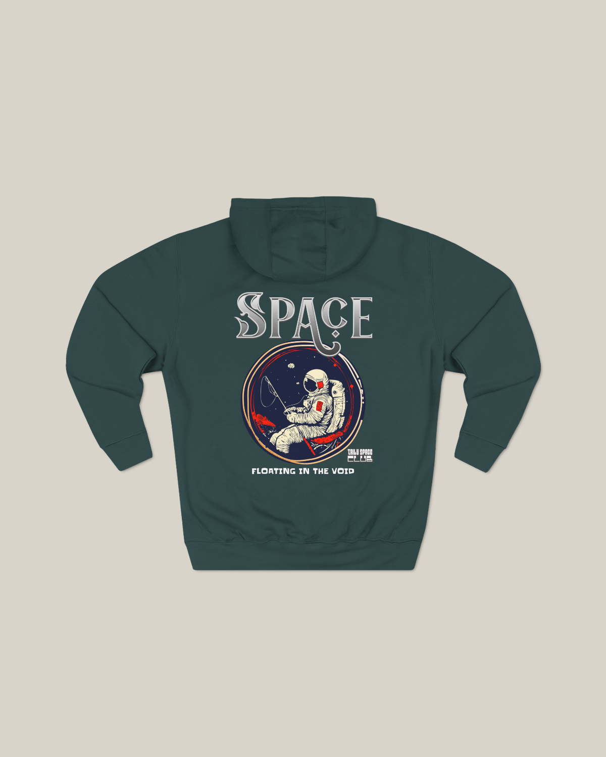 Taily “Space Club” Streetwear Graphic Hoodie – Sports Green