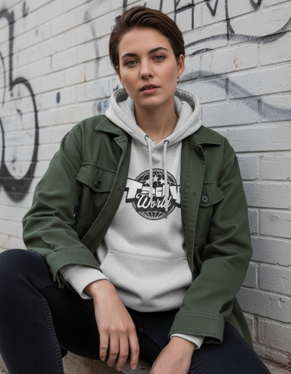 Taily World Graphic Hoodie – Heather Grey | Taily Apparel