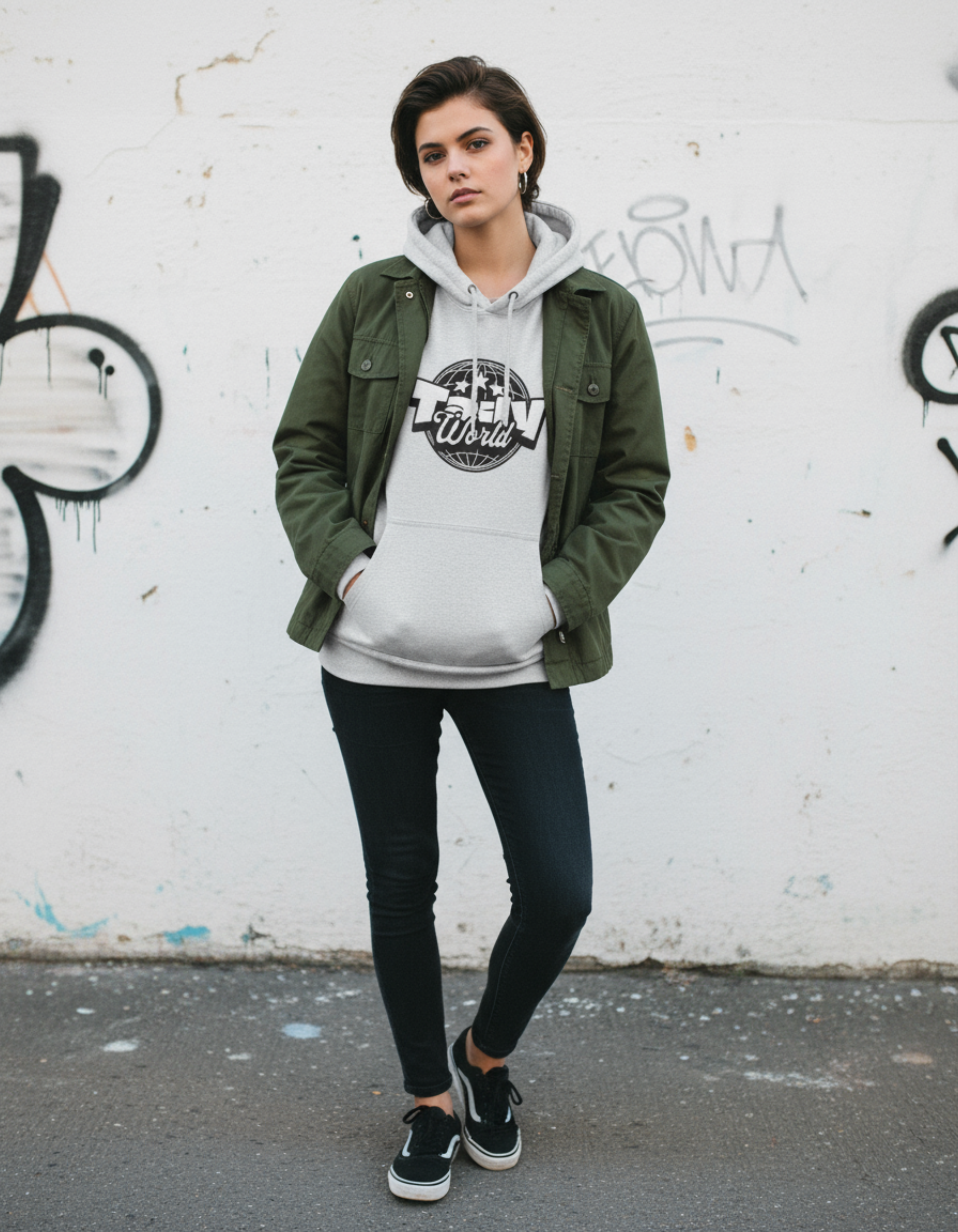 Taily World Graphic Hoodie – Heather Grey | Taily Apparel
