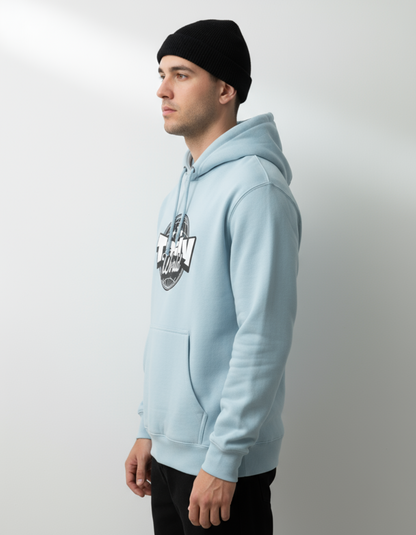 Taily World Graphic Hoodie – Blue Mist | Taily Apparel