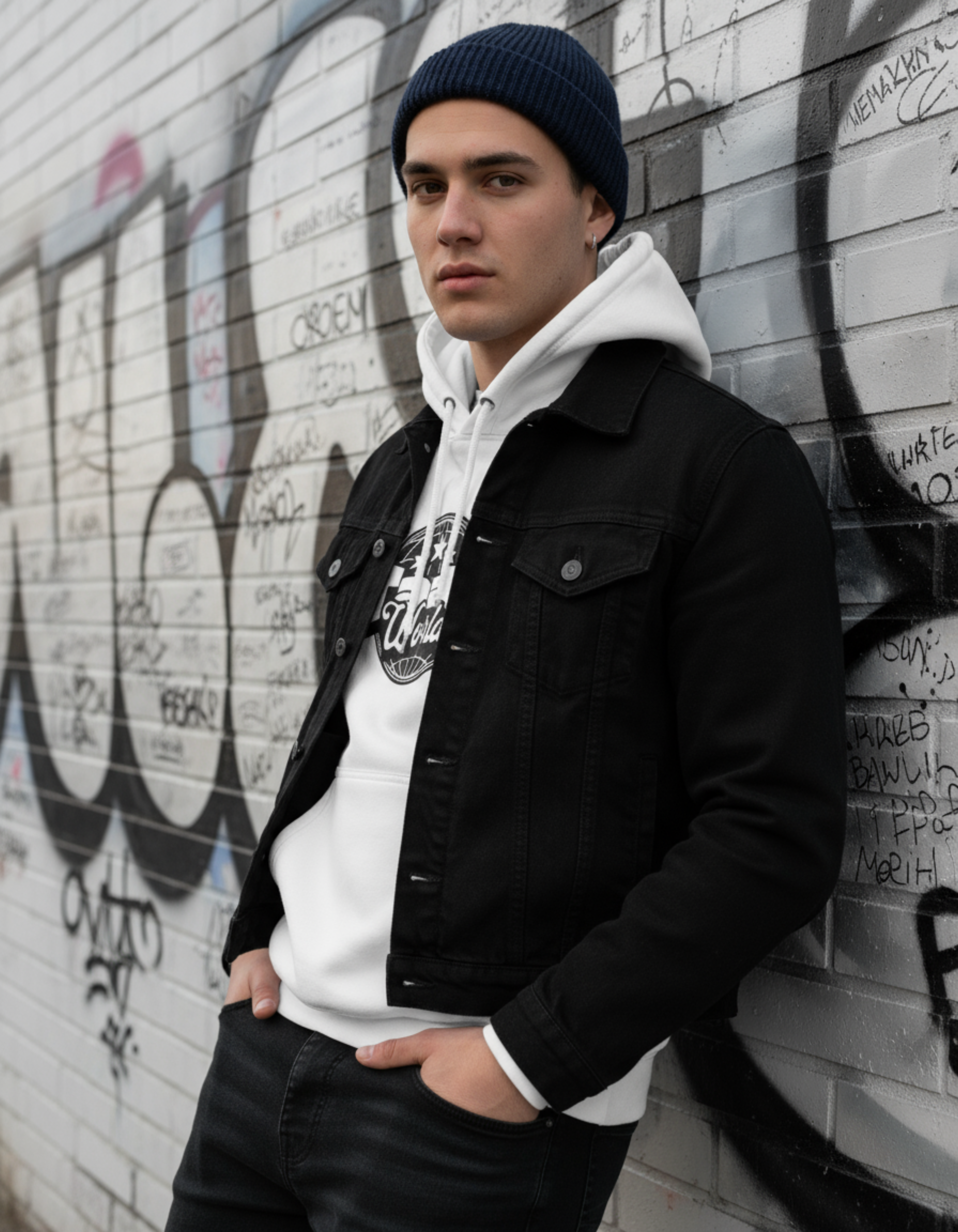 Taily World Graphic Hoodie – White | Taily Apparel