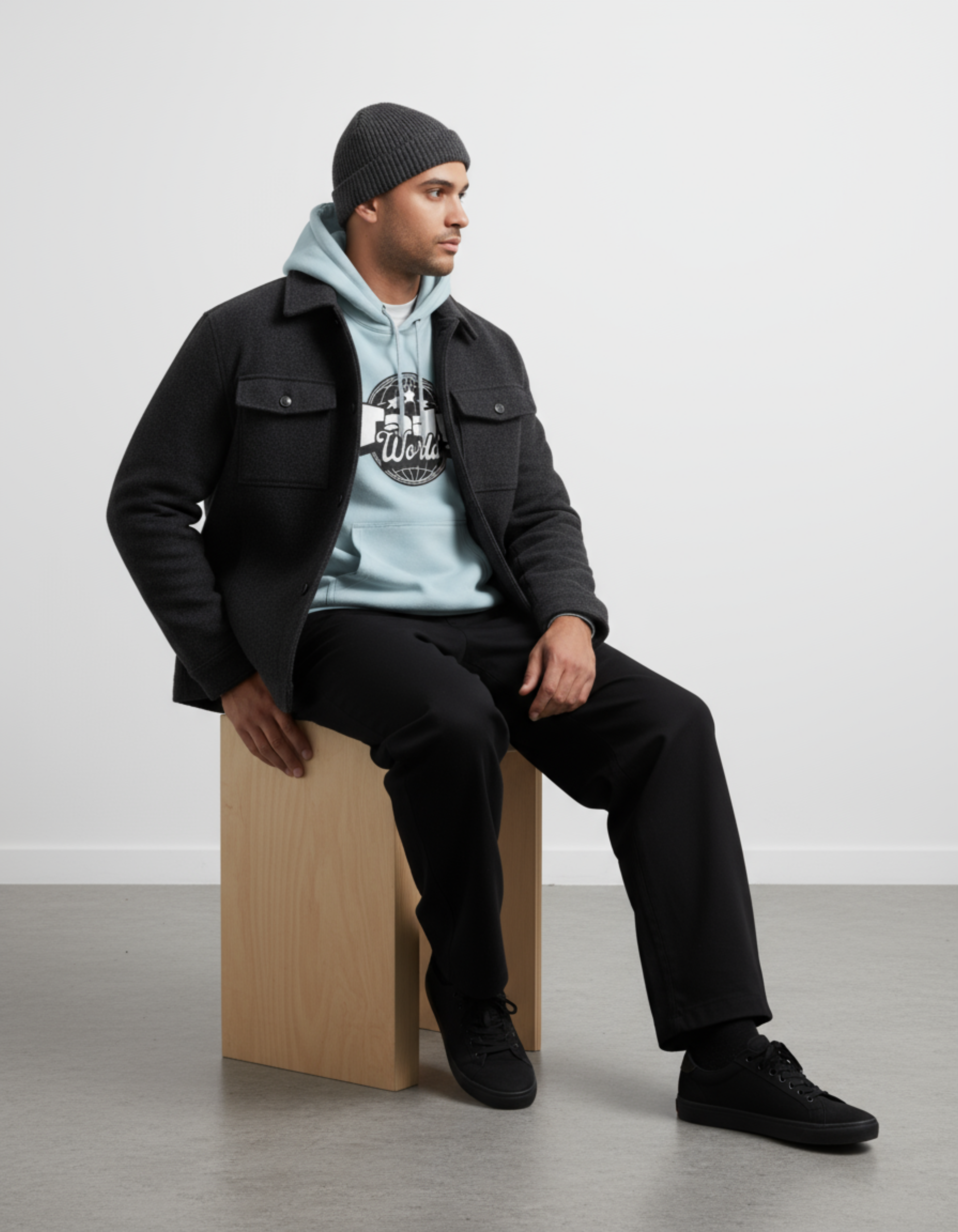 Taily World Graphic Hoodie – Blue Mist | Taily Apparel