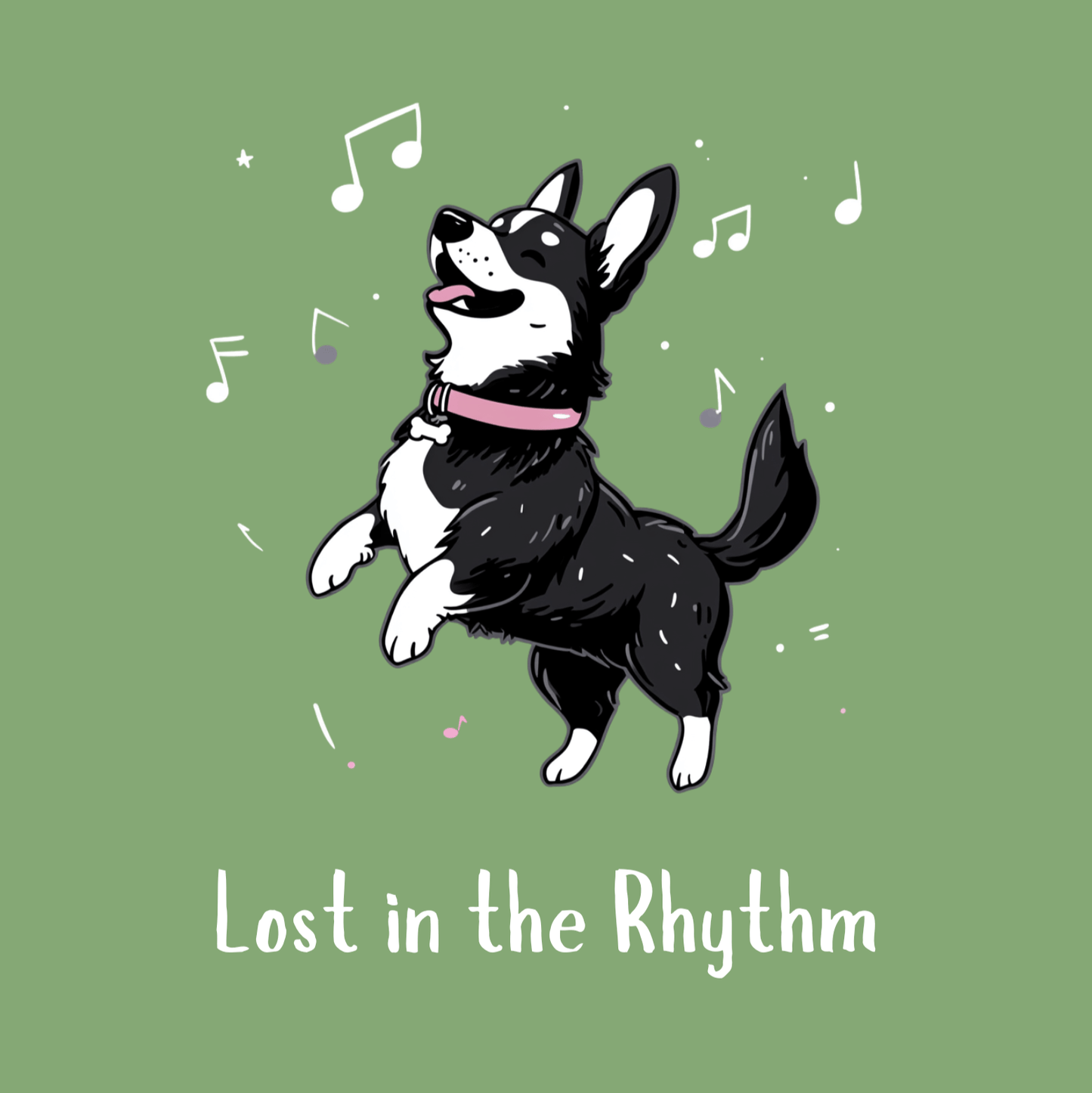 Lost in the Rhythm T-shirt - Swedish Vallhund Dancing Joy