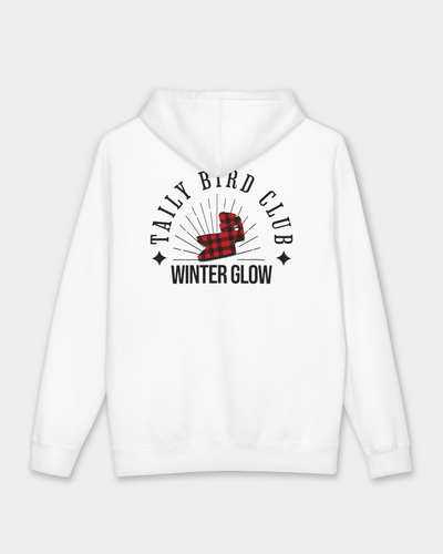 Taily Bird Club Winter Glow Hoodie – White