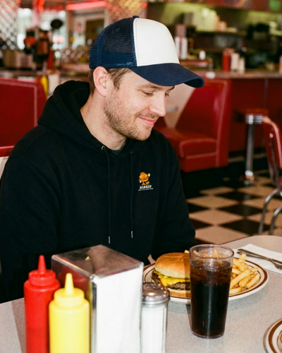 Burger Hoodie – Good Times Service (Black)