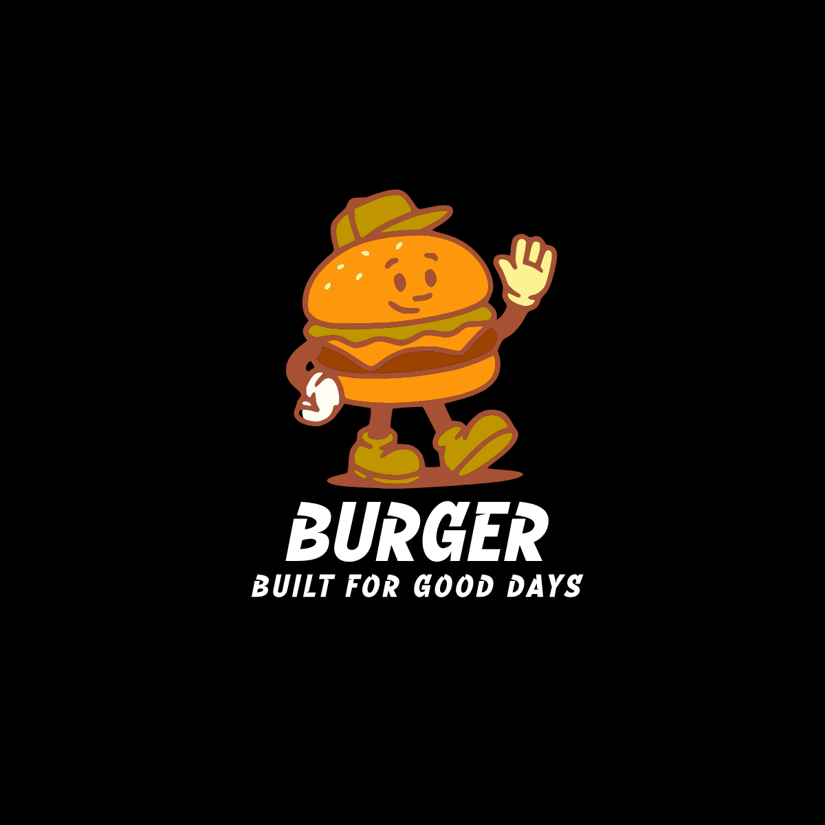 Burger Hoodie – Good Times Service (Black)