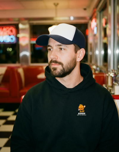 Burger Hoodie – Good Times Service (Black)