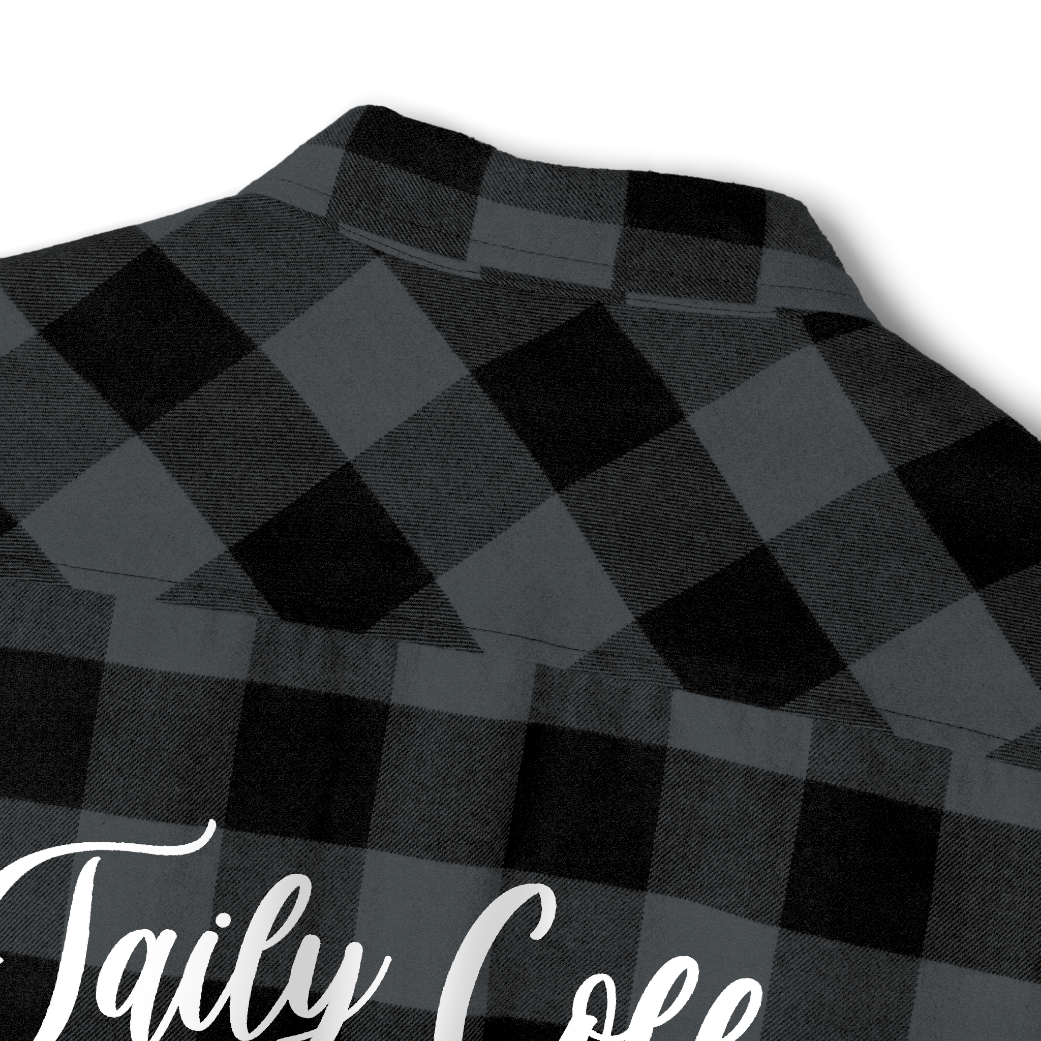 Taily Coffee flannel shirt in Charcoal Heather featuring plaid pattern and stylish collar design.
