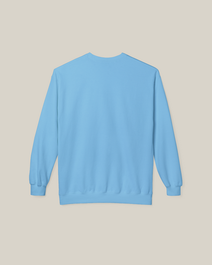 Back view of Taily Rain Club sweatshirt in Sky blue color.