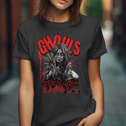 Zombie Contagion Graphic Tee featuring horror-themed design, perfect for a comfortable unisex look.