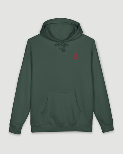 Taily Bird Parkland Hoodie in Alpine Green featuring playful graphics and a comfortable everyday fit.