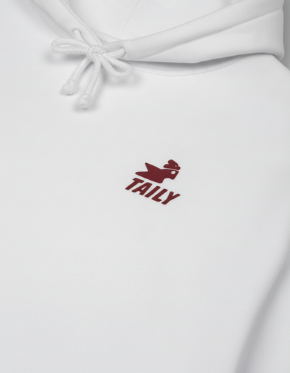 Taily Bird Parkland Hoodie – White