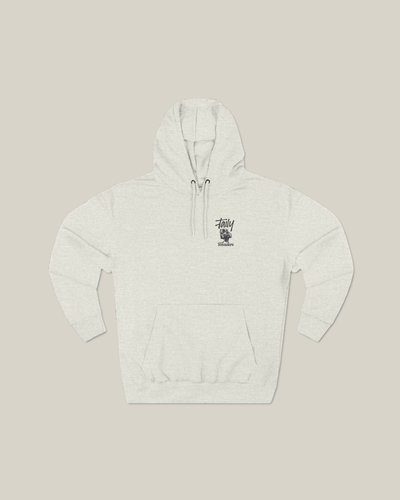 Vintage graphic Taily Wonders unisex hoodie in oatmeal color, featuring a unique design and soft fabric for streetwear style.