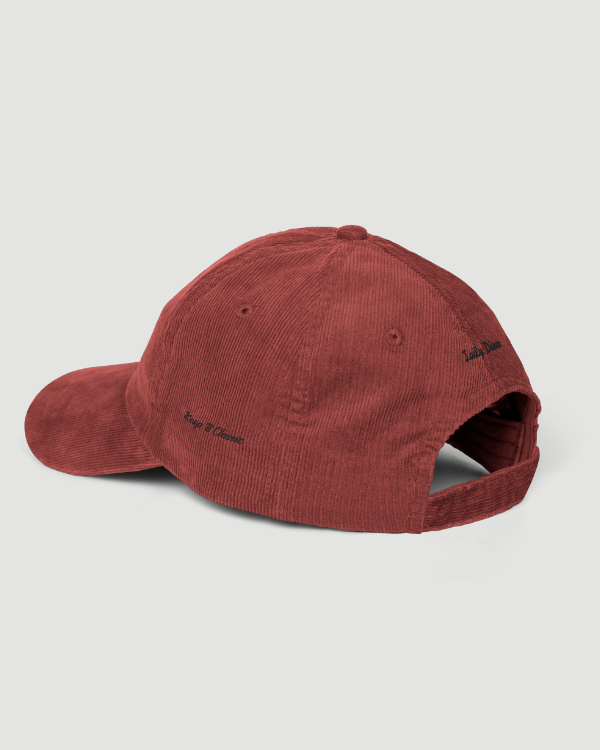 Embroidered Corduroy Cap – Milkshake Club (Burgundy)