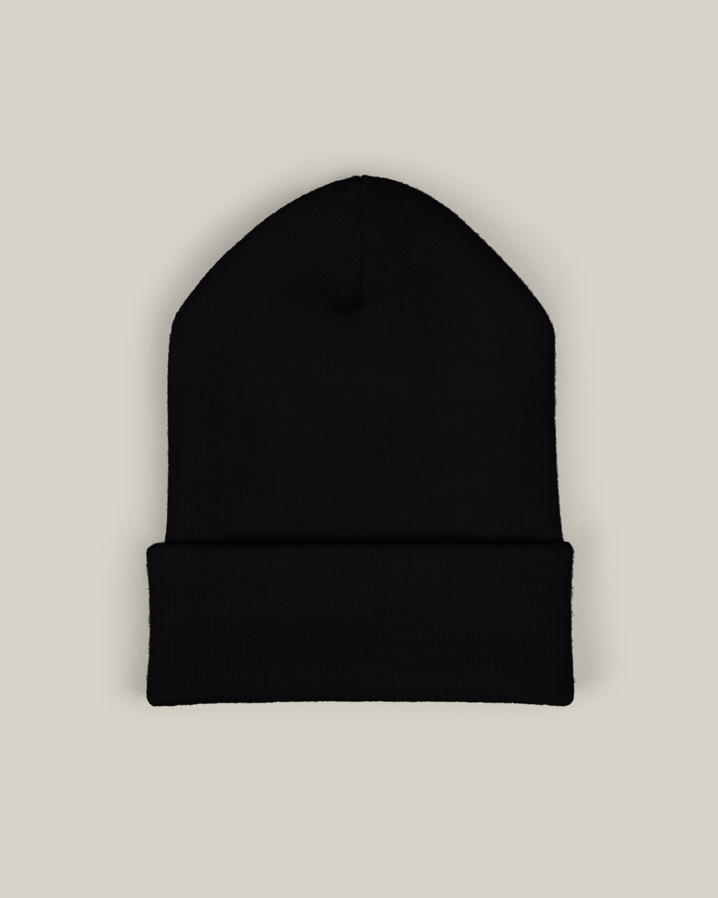 Taily embroidered beanie – Classic Black beanie showcasing a simple ribbed knit design for streetwear style.