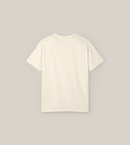 Back view of Taily Loud Dreamer Ivory Graphic T-Shirt showcasing a simple design for casual streetwear.
