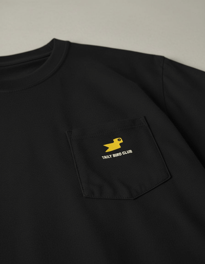 Bird Club Pocket T‑Shirt Black | Taily Apparel Streetwear