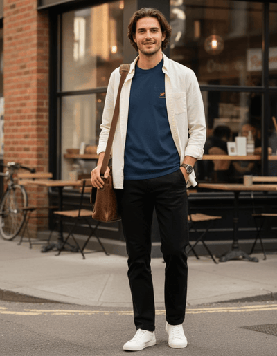 Bird Club Pocket T‑Shirt Navy | Taily Apparel Streetwear