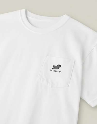 Bird Club Pocket T‑Shirt White | Taily Apparel Streetwear