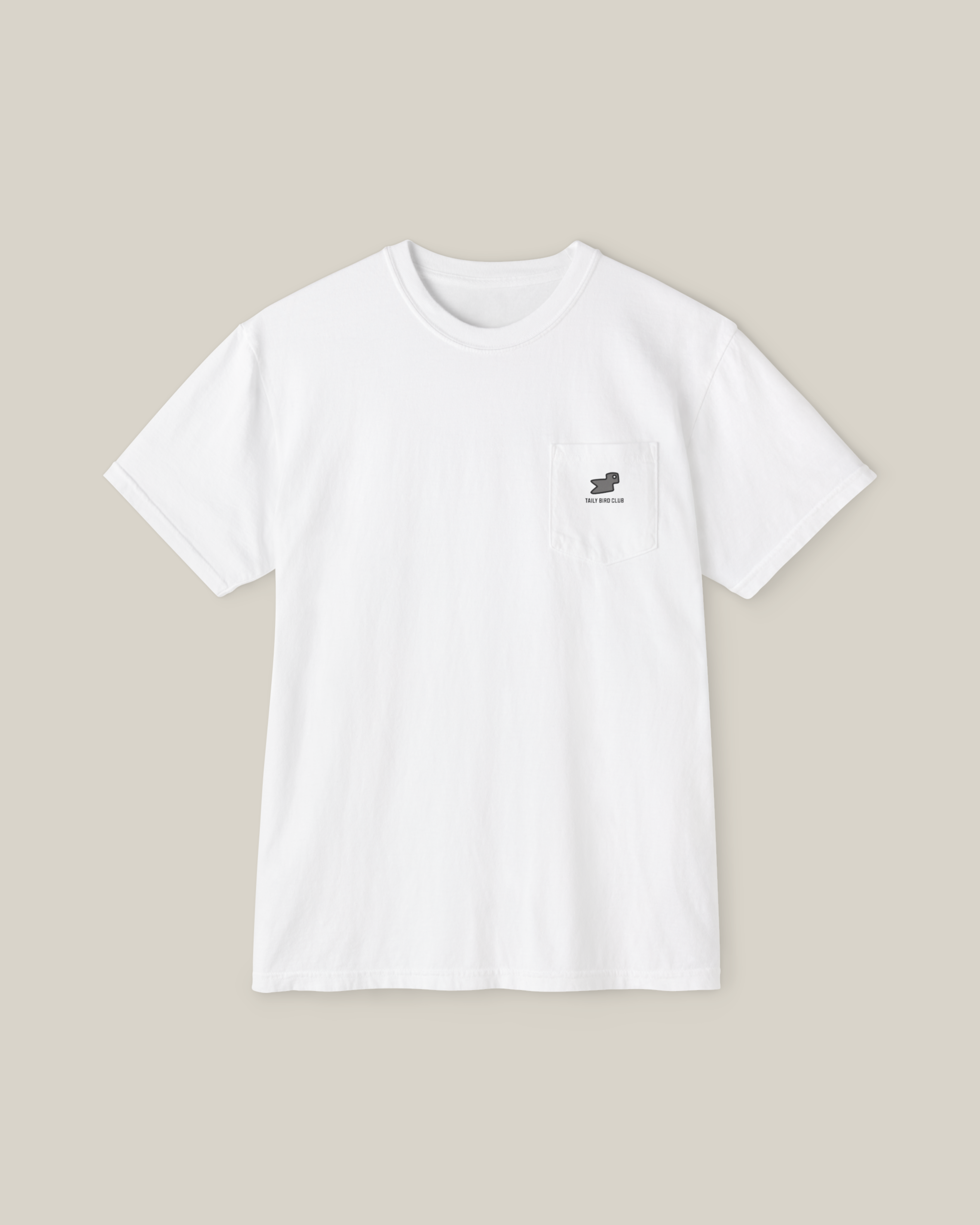 Taily Bird Club Streetwear Pocket T-Shirt – White