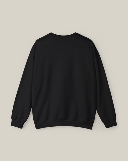 Back view of Taily Bird Stay Cold Stay Royal Streetwear Graphic Sweatshirt in black.