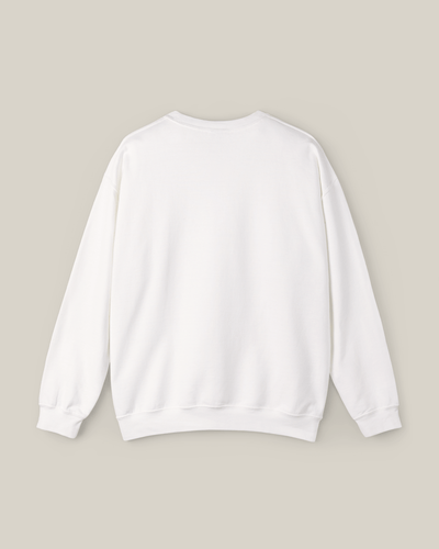 Back view of the Taily Bird Stay Cold Stay Royal Streetwear Graphic Sweatshirt in white.