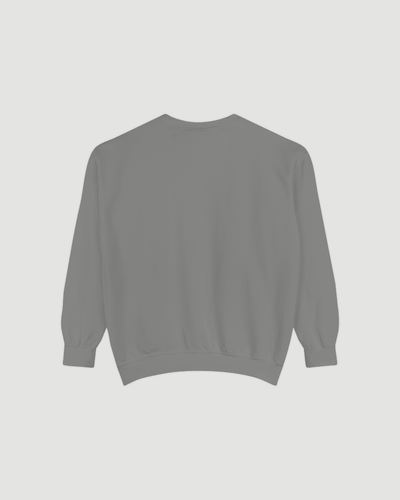 Back view of the Good Fries Only Sweatshirt – Taily Diner (Grey) showing its comfortable design.