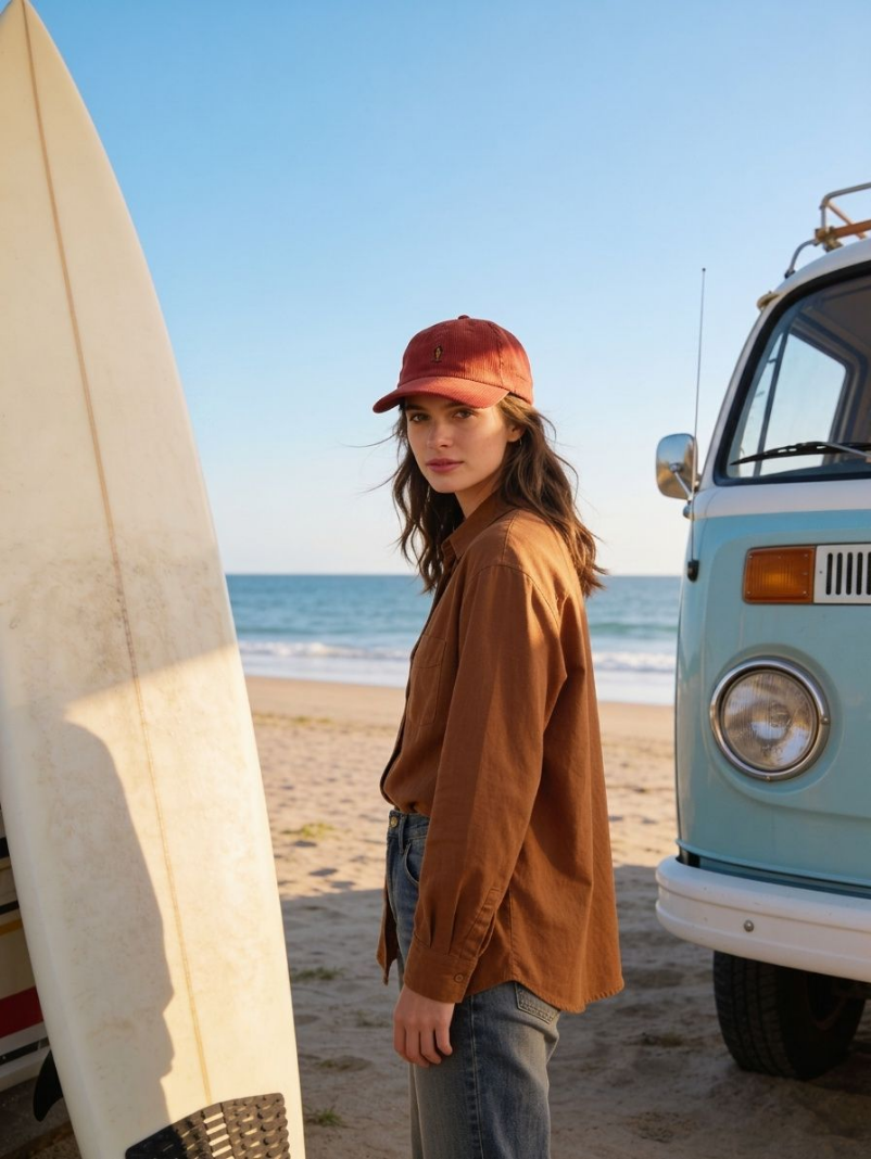 Embroidered Corduroy Cap – Milkshake Club (Burgundy)