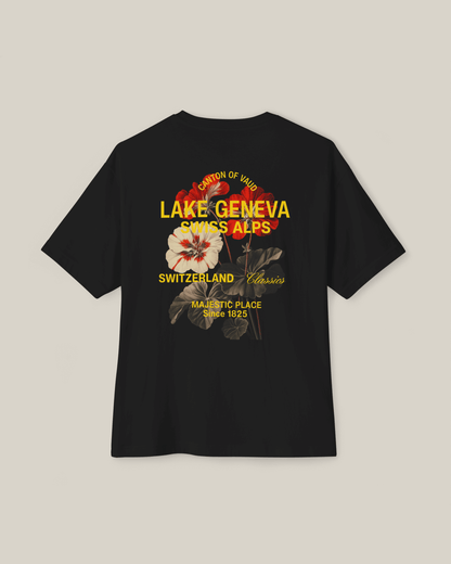 Taily Swiss Alps Vintage Boxy T-Shirt – Black