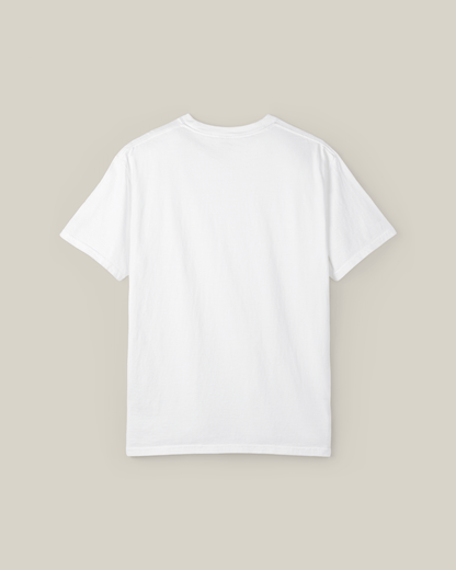 Back view of Taily Street Rebel graphic tee, a stylish streetwear graphic t-shirt in white.