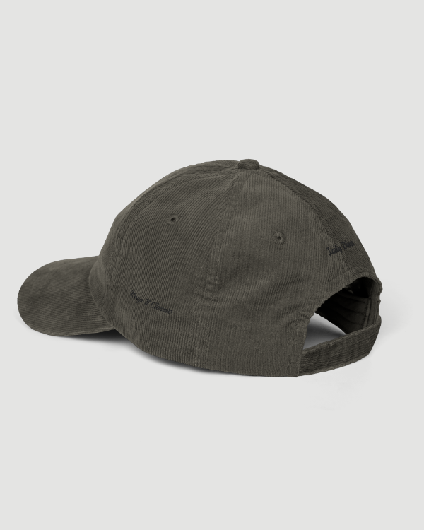 Embroidered Corduroy Cap – Vintage Milkshake Club (Olive)