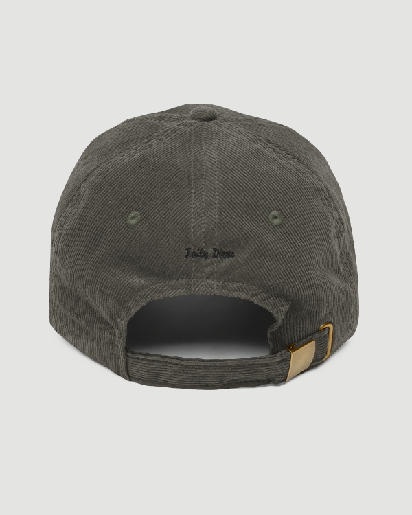 Embroidered Corduroy Cap – Vintage Milkshake Club (Olive)
