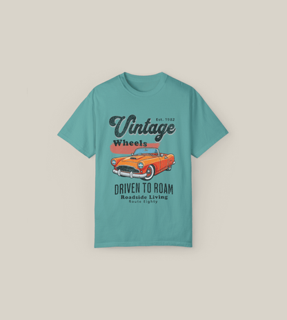 Vintage Wheels Unisex Tee – Driven to Roam