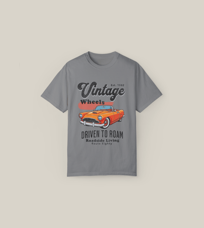 Vintage Wheels Unisex Tee – Driven to Roam