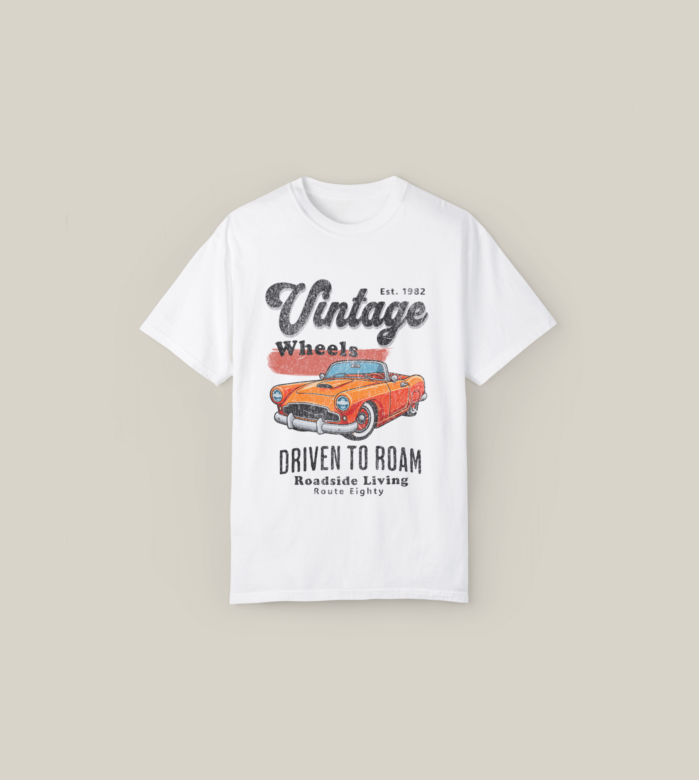 Vintage Wheels Unisex Tee – Driven to Roam