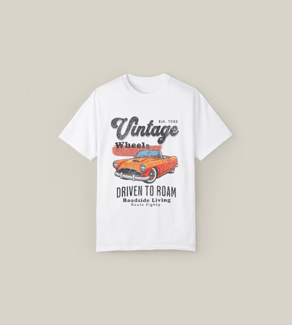 Vintage Wheels Unisex Tee – Driven to Roam