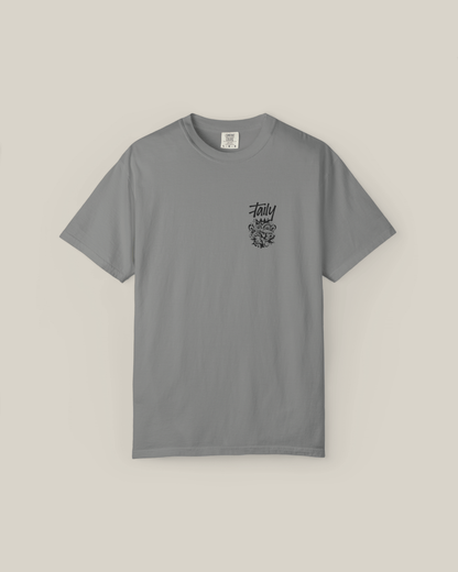 Taily Totem Power T-shirt in granite, a stylish streetwear graphic t-shirt with chest logo and unique totem design.