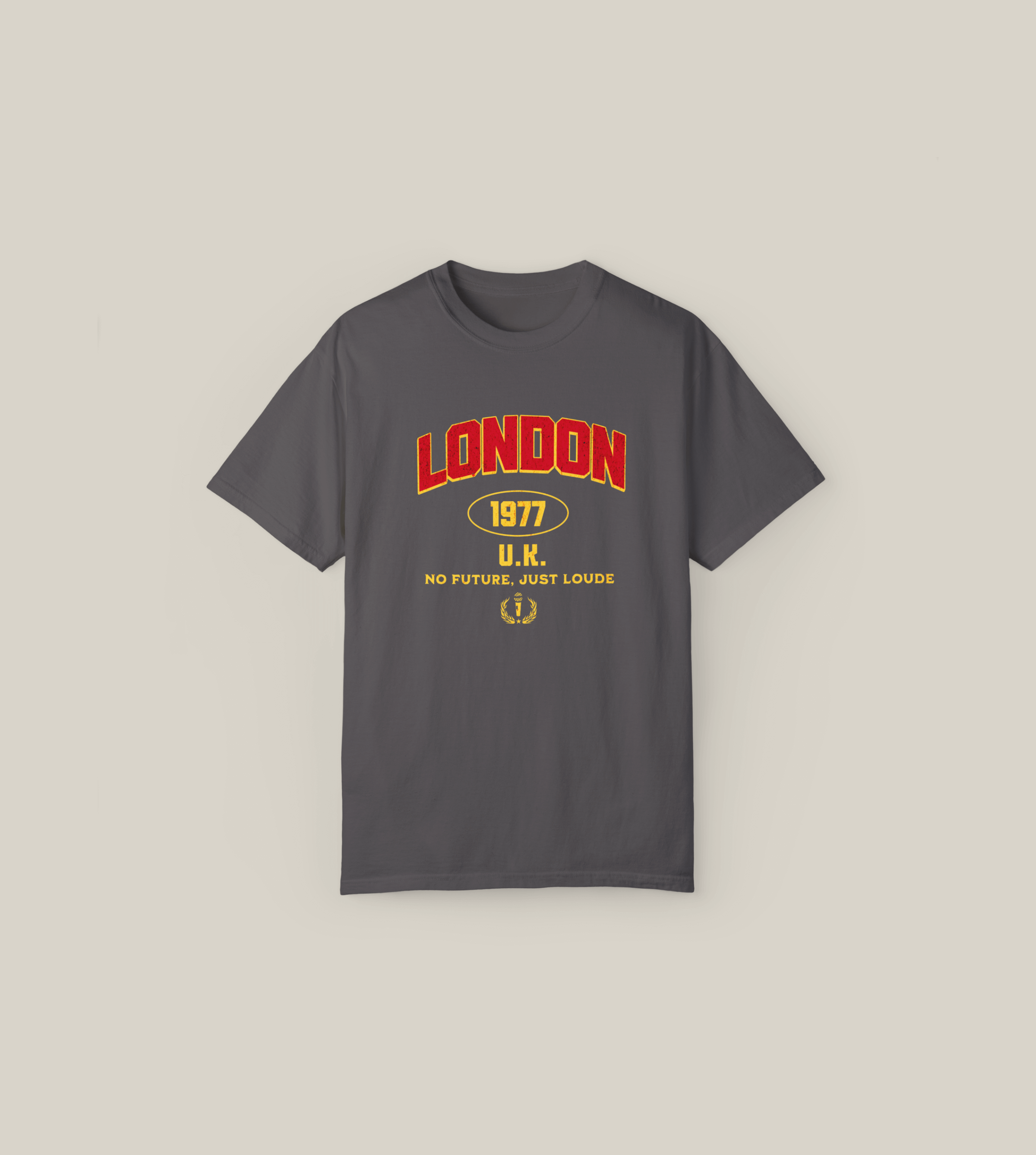 London 1977 Unisex Tee – No Future, Just Louder